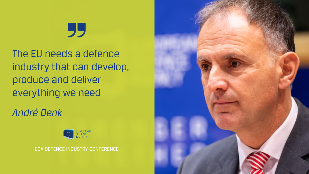 Quote of André Denk: EU needs “a defence industry that can develop, produce and deliver everything we need"