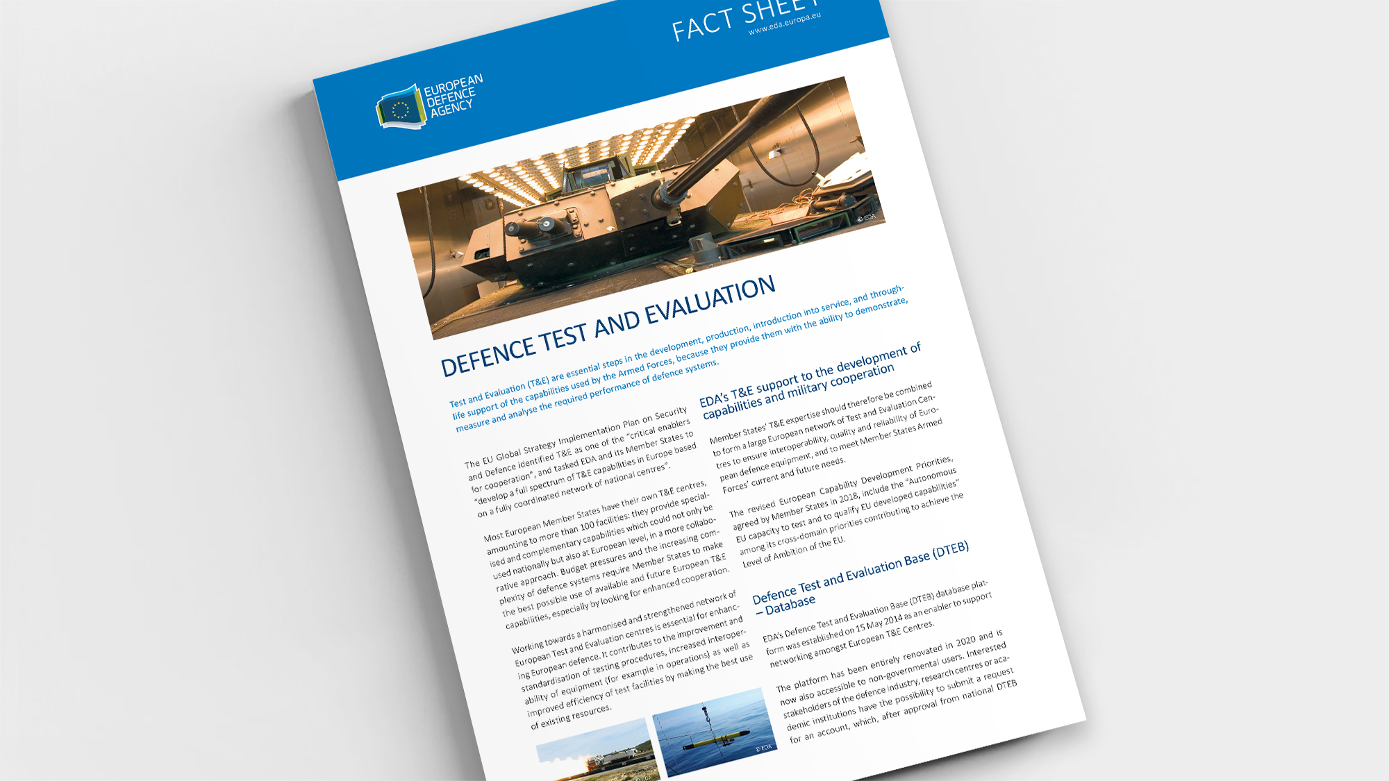Factsheet Defence Test and Evaluation