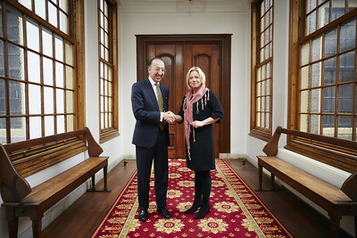 Jorge Domecq and Jeanine Hennis-Plasschaert