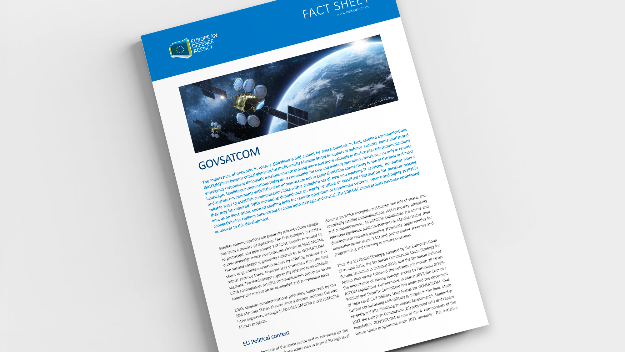 Factsheet GOVSATCOM