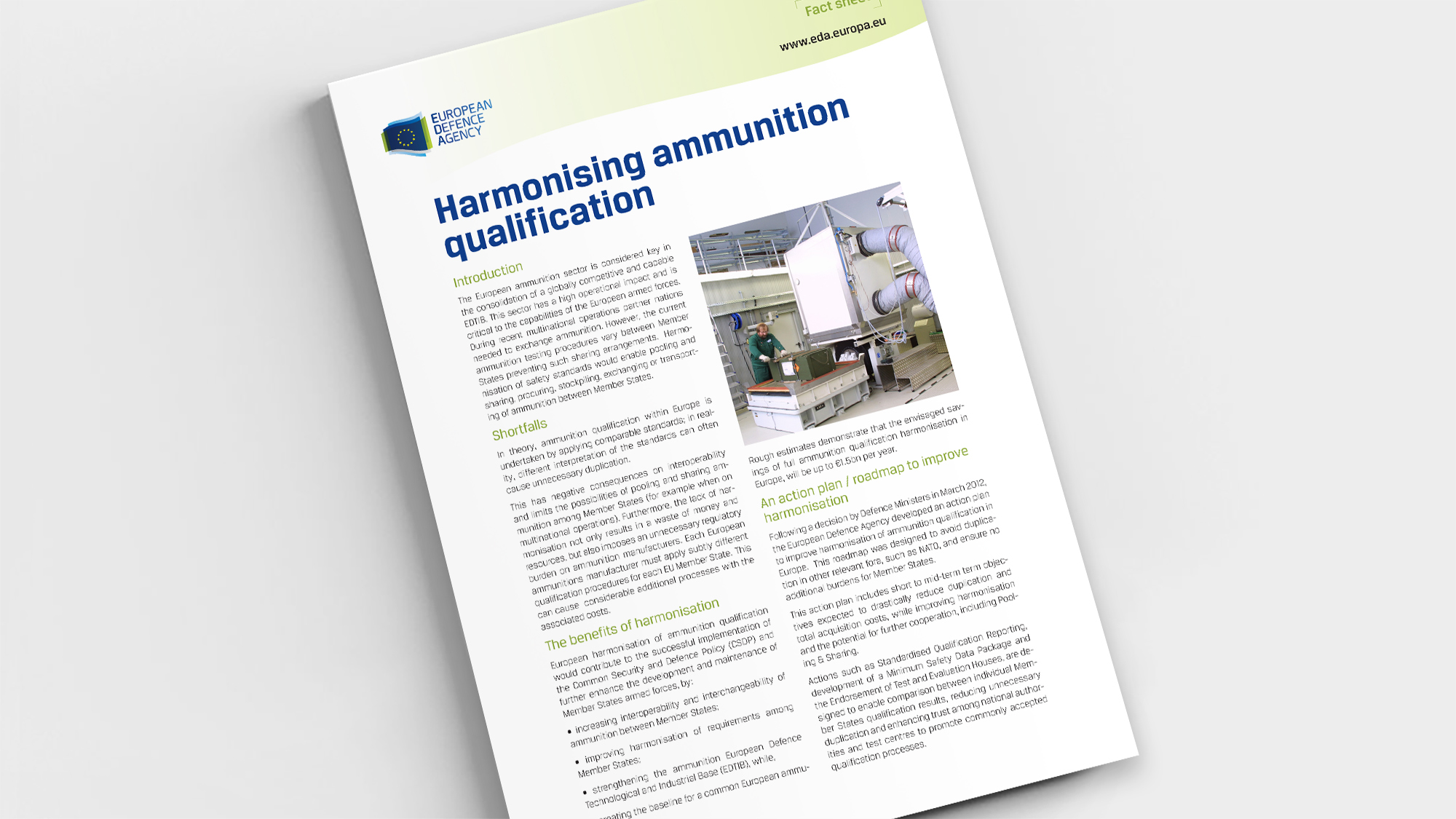 Factsheet Harmonising ammunition qualification