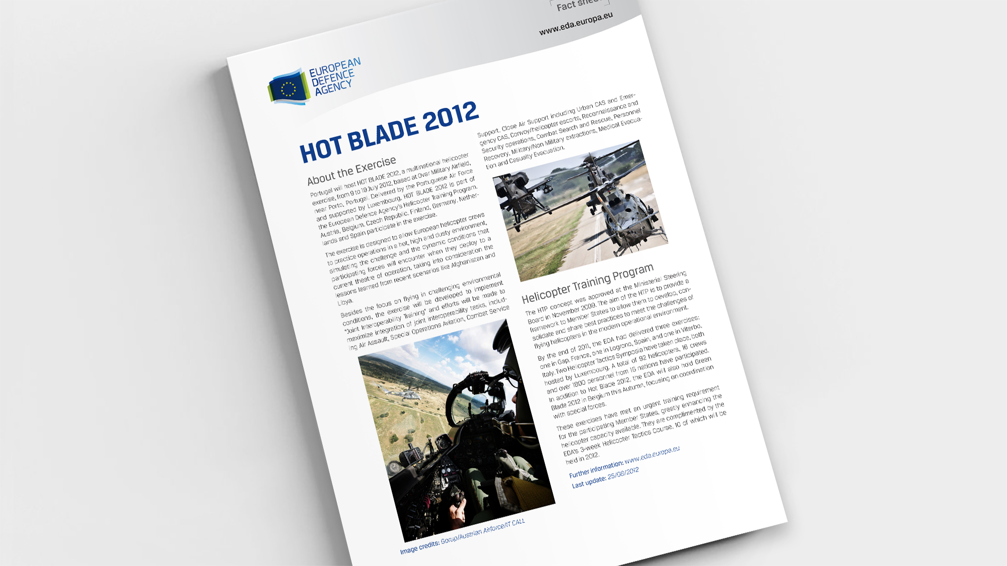 Factsheet Hot Blade 2012