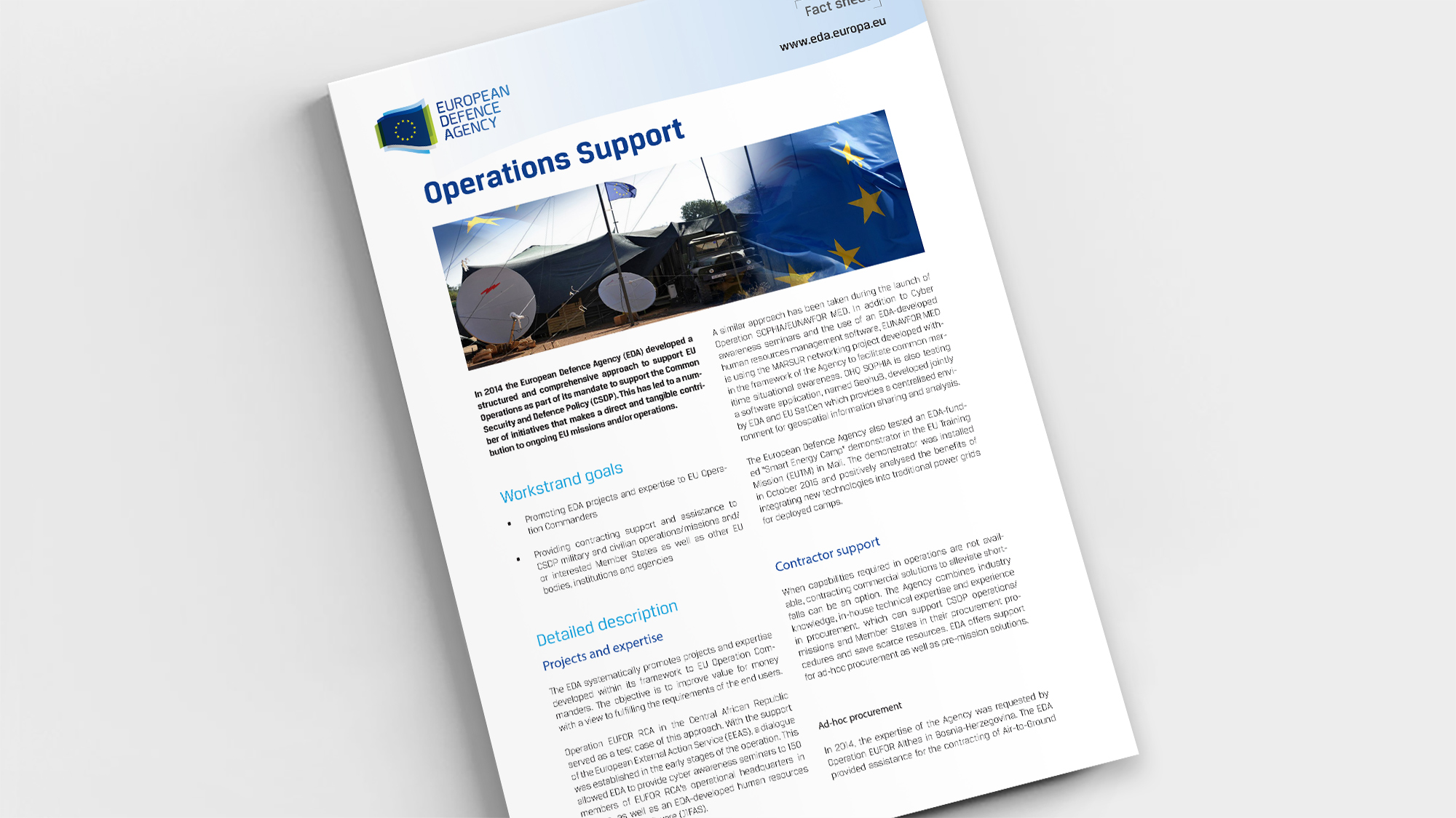 Factsheet Operations Support